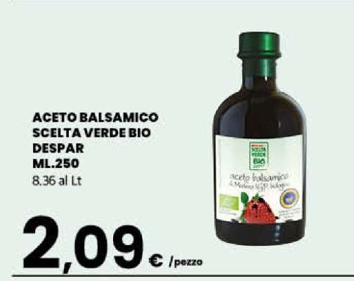ACETO BALSAMICO SCELTA VERDE BIO DESPAR