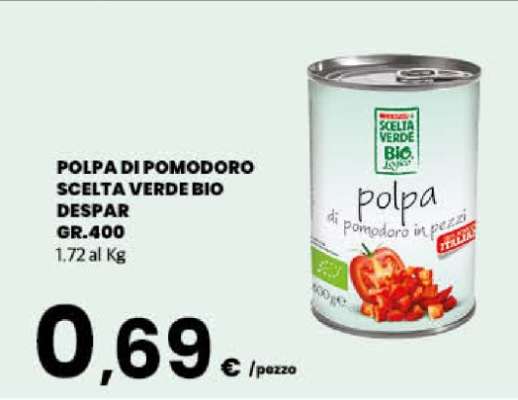 POLPA DI POMODORO SCELTA VERDE BIO DESPAR