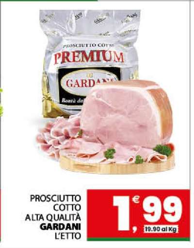 Prosciutto Cotto Alta Qualità Gardani