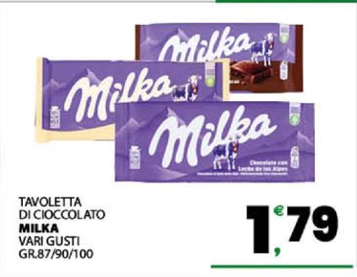TAVOLETTA DI CIOCCOLATO MILKA