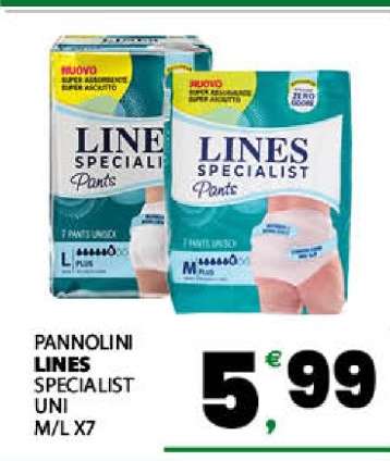 PANNOLINI LINES SPECIALIST UNI M/L X7