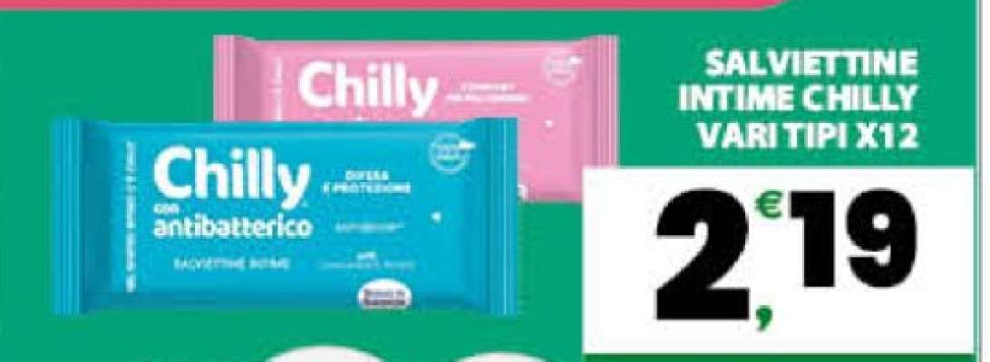 SALVIETTINE INTIME CHILLY VARI TIPI X12