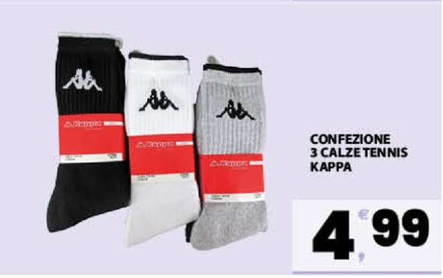 CONFEZIONE 3 CALZE TENNIS KAPPA