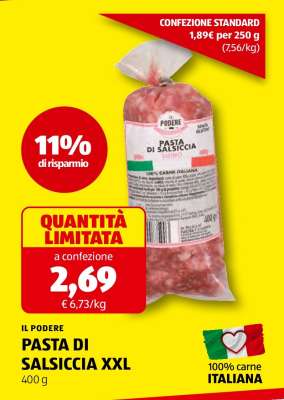 PASTA DI SALSICCIA XXL