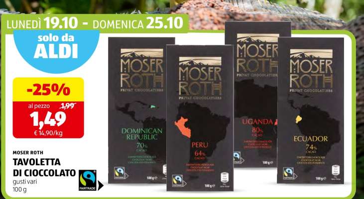 MOSER ROTH TAVOLETTA DI CIOCCOLATO