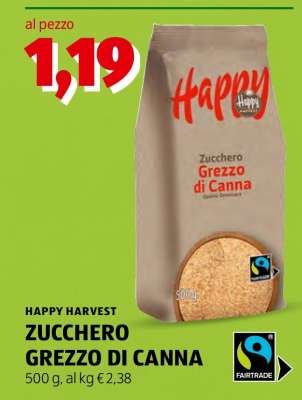 HAPPY HARVEST ZUCCHERO GREZZO DI CANNA