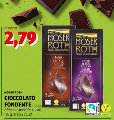MOSER ROTH CIOCCOLATO FONDENTE