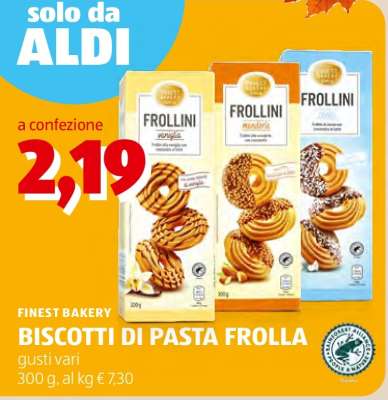FINEST BAKERY BISCOTTI DI PASTA FROLLA