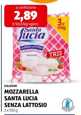 MOZZARELLA SANTA LUCIA SENZA LATTOSIO