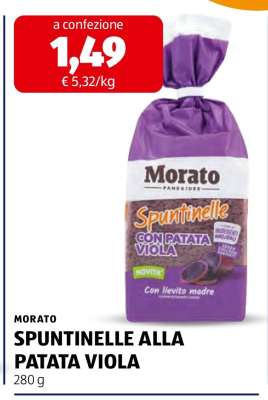 MORATO SPUNTINELLE ALLA PATATA VIOLA