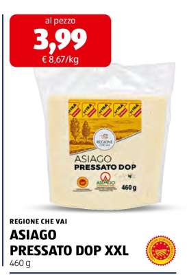 ASIAGO PRESSATO DOP XXL