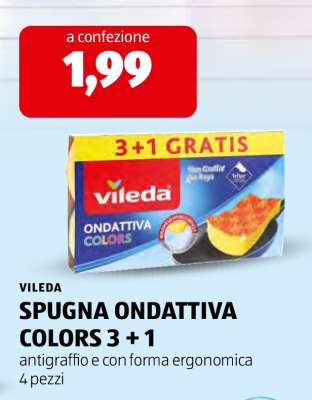 VILEDA SPUGNA ONDATTIVA COLORS 3 + 1