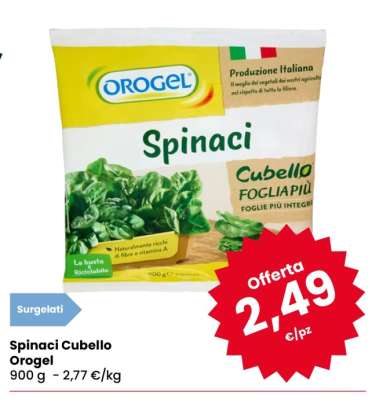 Spinaci Cubello Orogol