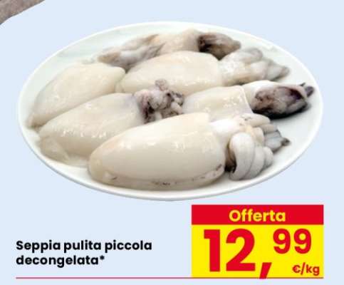 Seppia pulita piccola decongelata