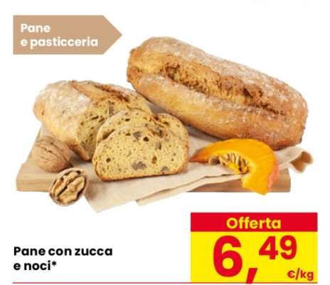 Pane con zucca e noci