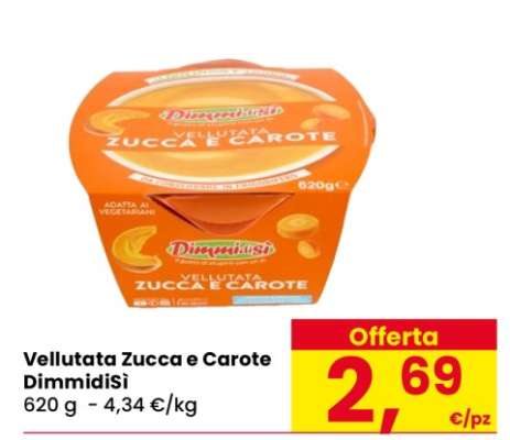 Vellutata Zucca e Carote DimmidiSì