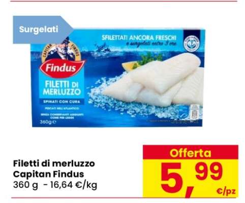 FILETTI DI MERLUZZO CAPITAN FINDUS