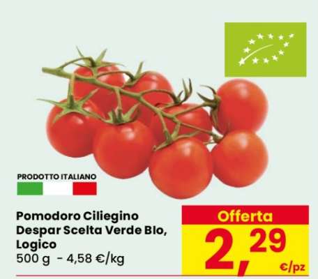 Pomodoro Ciliegino Despar Scelta Verde Bio, Logico