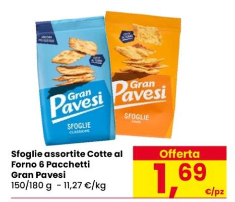 Sfoglie assortite Cotte al Forno 6 Pacchetti Gran Pavesi
