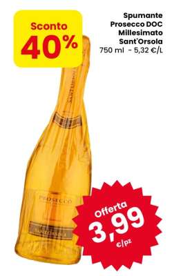 Spumante Prosecco DOC Millesimato Sant'Orsola