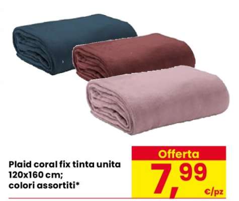 Plaid coral fix tinta unita