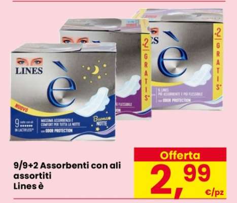 9/9+2 Assorbenti con ali assortiti
