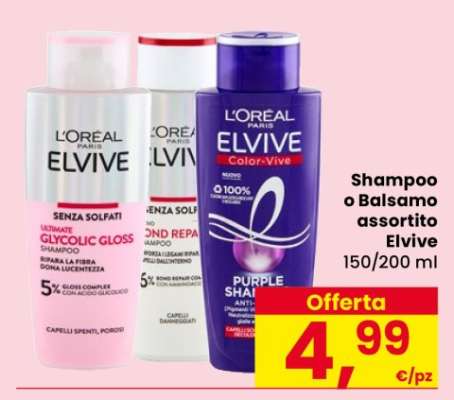 Shampoo o balsamo assortito Elvive