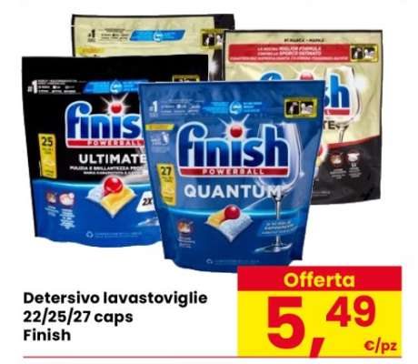 Detersivo lavastoviglie 22/25/27 caps Finish