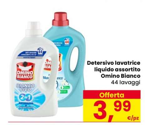 Detersivo lavatrice liquido assortito Omino Bianco