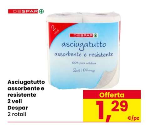 Asciugatutto assorbente e resistente