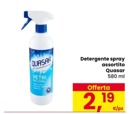 Detergente spray assortito Quasar