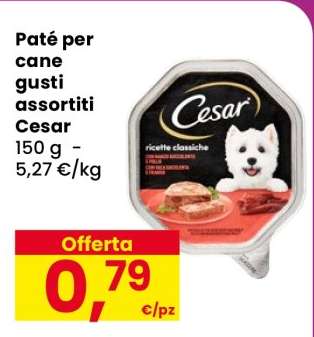 Patè per cane gusti assortiti Cesar