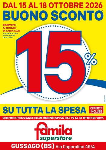 Leták Famila - 15.10.2026 - 18.10.2026.