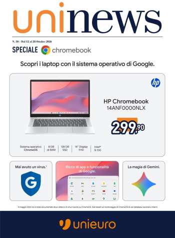 Volantino Unieuro - 12/10/2026 - 28/10/2026.