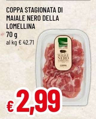 COPPA STAGIONATA DI MAIALE NERO DELLA LOMELLINA