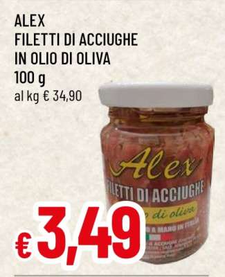 ALEX FILETTI DI ACCIUGHE IN OLIO DI OLIVA