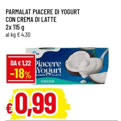 PARMALAT PIACERE DI YOGURT CON CREMA DI LATTE