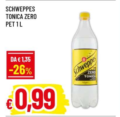 SCHWEPPES TONICA ZERO PET 1 L