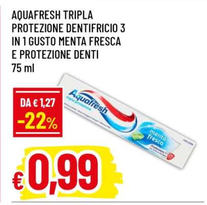 Aquafresh Tripla Protezione Dentifricio 3 in 1