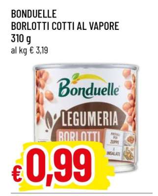BONDUELLE BORLOTTI COTTI AL VAPORE