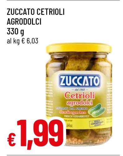 ZUCCATO CETRIOLI AGRODOLCI