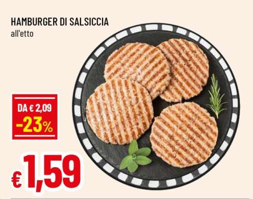HAMBURGER DI SALSICCIA