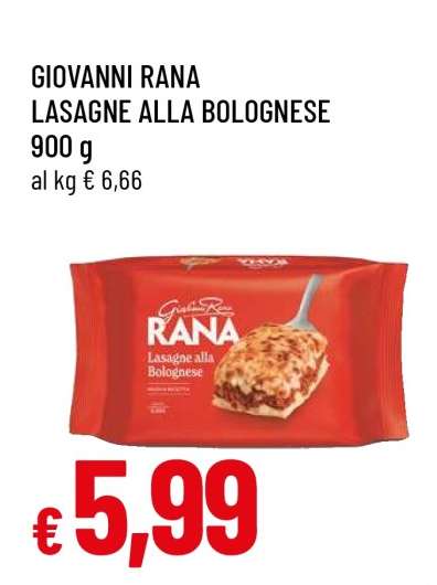 GIOVANNI RANA LASAGNE ALLA BOLOGNESE