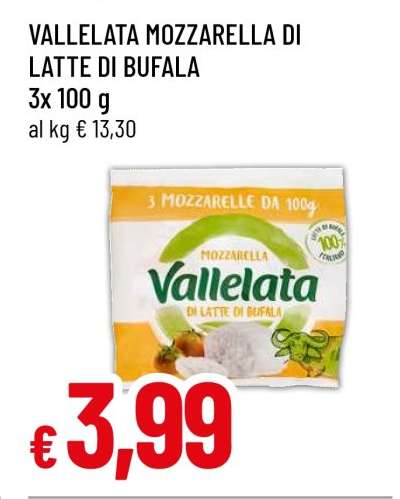 VALLELATA MOZZARELLA DI LATTE DI BUFALA