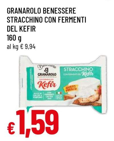 GRANAROLO BENESSERE STRACCHINO CON FERMENTI DEL KEFIR