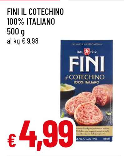 FINI IL COTECHINO 100% ITALIANO