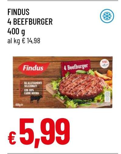 FINDUS 4 BEEFBURGER