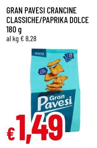 GRAN PAVESI CRANCINE CLASSICHE/PAPRIKA DOLCE 180 g