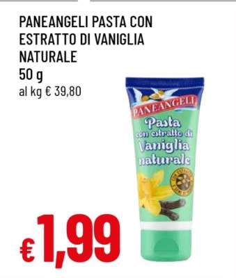 PANEANGELI PASTA CON ESTRATTO DI VANIGLIA NATURALE