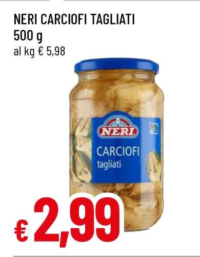 NERI CARCIOFI TAGLIATI